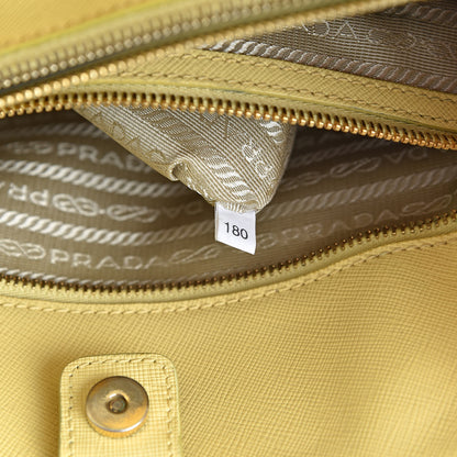 Prada Saffiano Lux Large Open Promenade Tote Ginestra 8 of 23