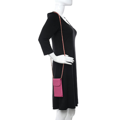 Chanel Caviar CC Phone Holder Crossbody Pink 3 of 11