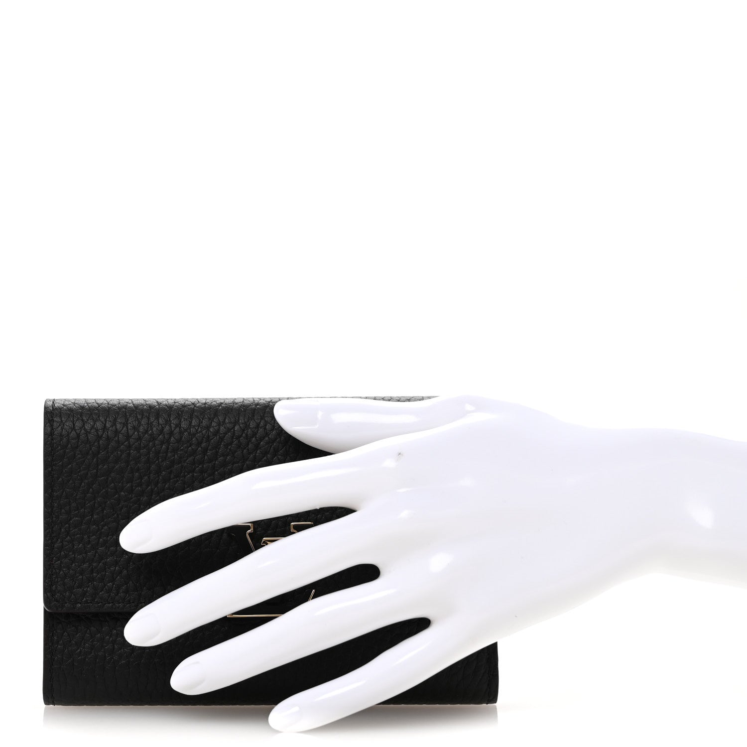 Louis Vuitton Taurillon Capucines Compact Wallet Black 2 of 8