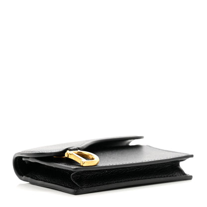 Christian Dior Goatskin Saddle Card Holder Black 4 of 7