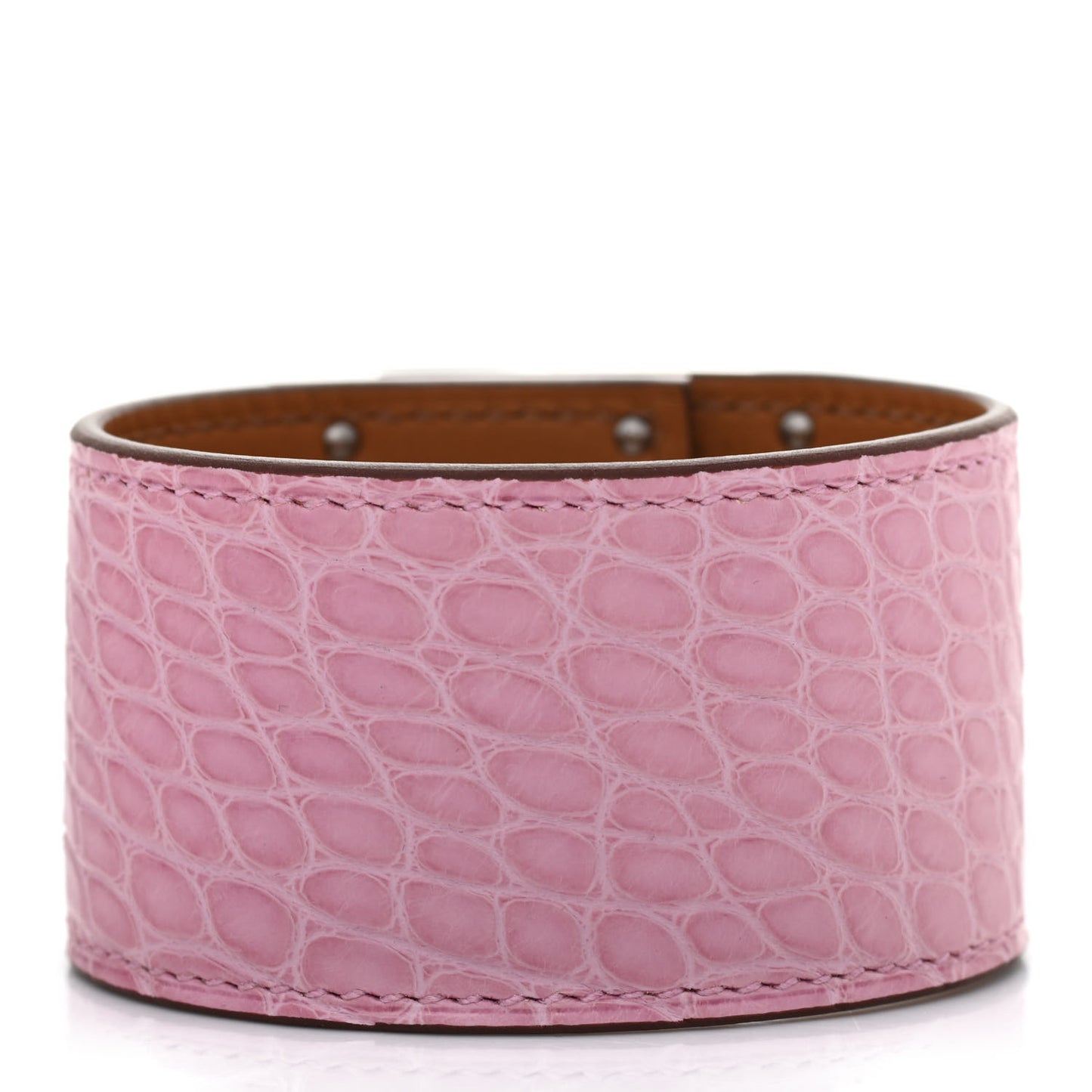 Matte Alligator Kelly Dog Bracelet T2 5P Pink