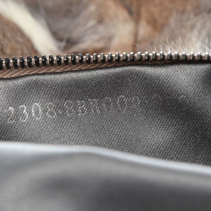 Fendi Rabbit Fur Crystal Baguette 8 of 9