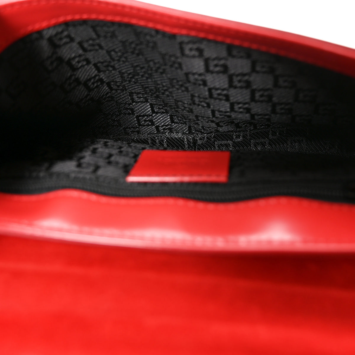 Calfskin Metal Bar Handbag Red