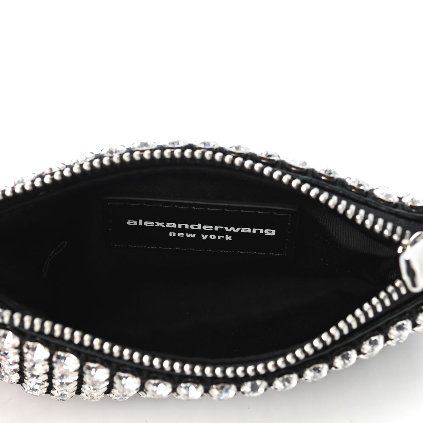 Mesh Crystal Rhinestone Nano Heiress Shoulder Bag Black Silver