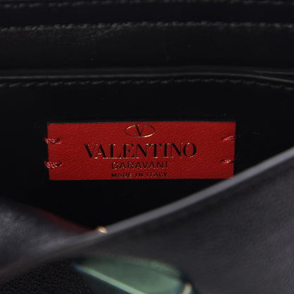 Valentino Garavani Textured Patent Calfskin VRing Belt Bag Black 6 of 9
