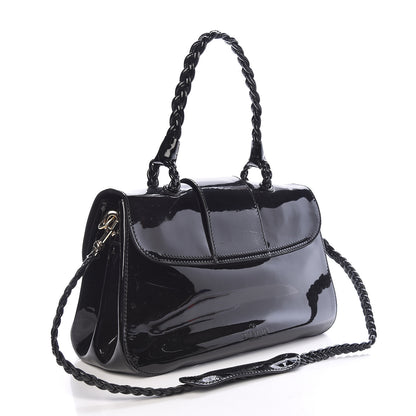Valentino Garavani Patent Histoire Flap Black 4 of 11