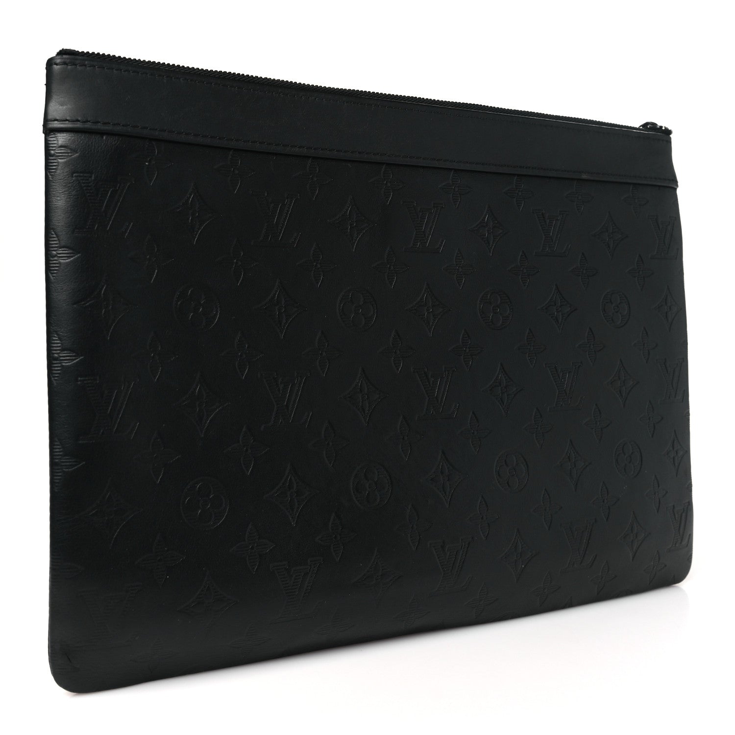 Louis Vuitton Calfskin Monogram Shadow Discovery Pochette Black 3 of 7