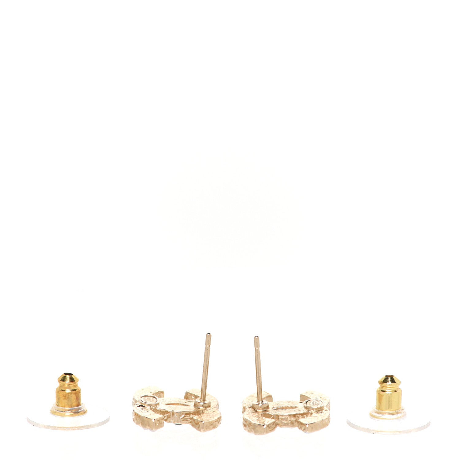 Chanel Pearl Crystal CC Earrings Gold Multicolor 3 of 5