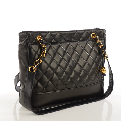 Chanel Quilted Lambskin Shopping Tote Black 3 of 8