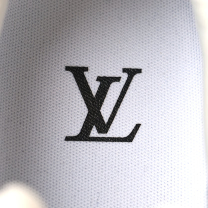 Louis Vuitton Calfskin Embossed Monogram Denim Mens LV Trainer Sneakers 36.5 Black 8 of 8