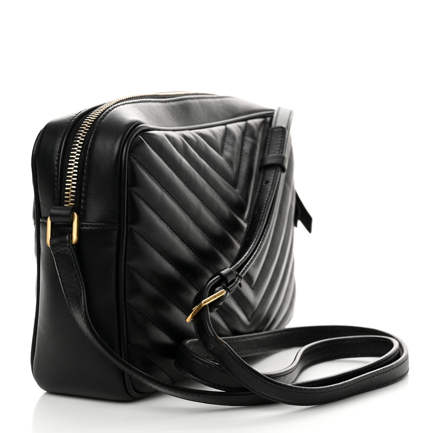Calfskin Matelasse Monogram Lou Camera Bag Black