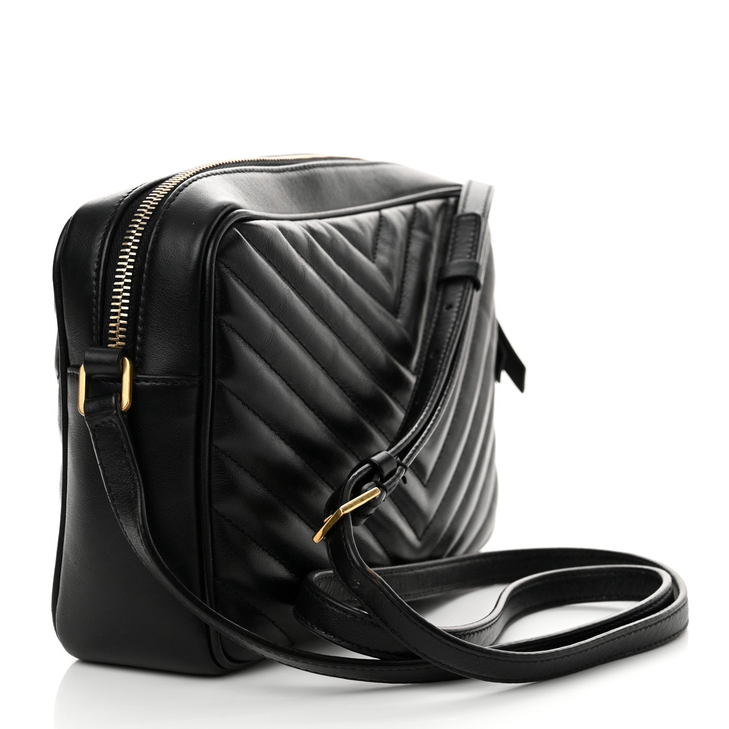 Saint Laurent Calfskin Matelasse Monogram Lou Camera Bag Black 3 of 18