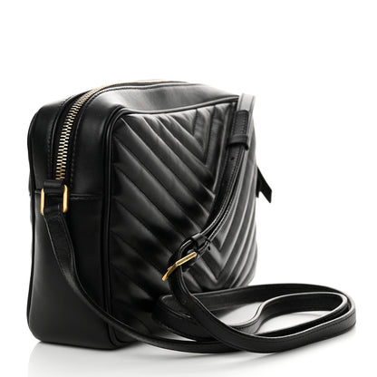 Saint Laurent Calfskin Matelasse Monogram Lou Camera Bag Black 3 of 18