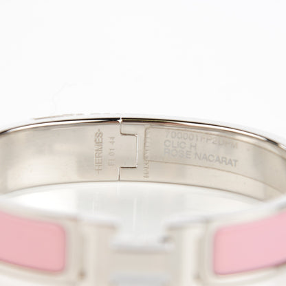 Hermes Enamel Narrow Clic Clac H Bracelet PM Rose Nacarat 5 of 10