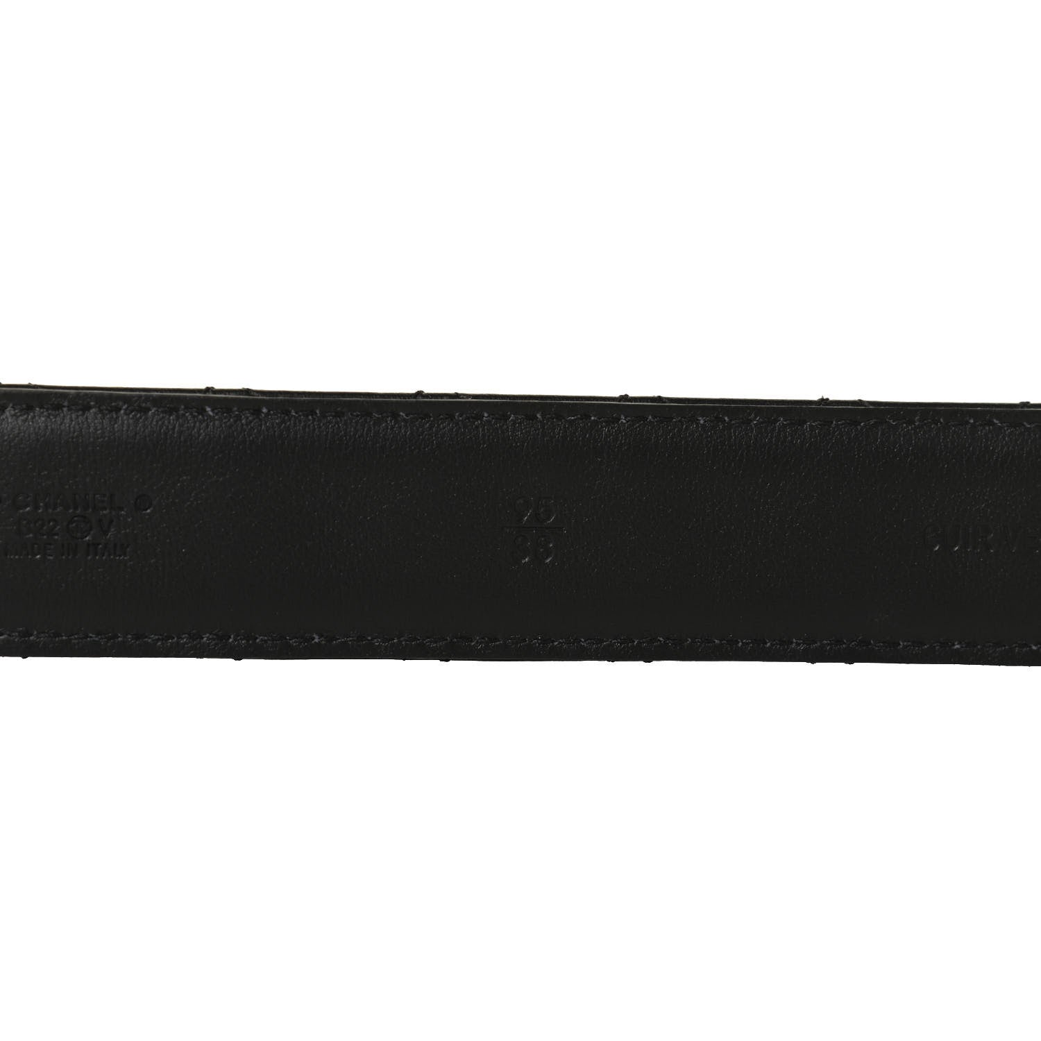 Chanel Calfskin Quilted CC Chain Belt 95 38 Black 8 of 9