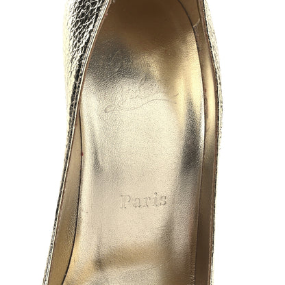 Christian Louboutin Specchio Vintage Kate 100 Pumps 38 Gold 8 of 8