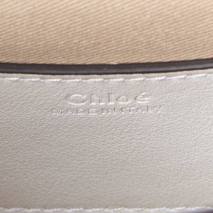 Chloe Calfskin Crocodile Embossed Small Tess Bag Brilliant White 8 of 8