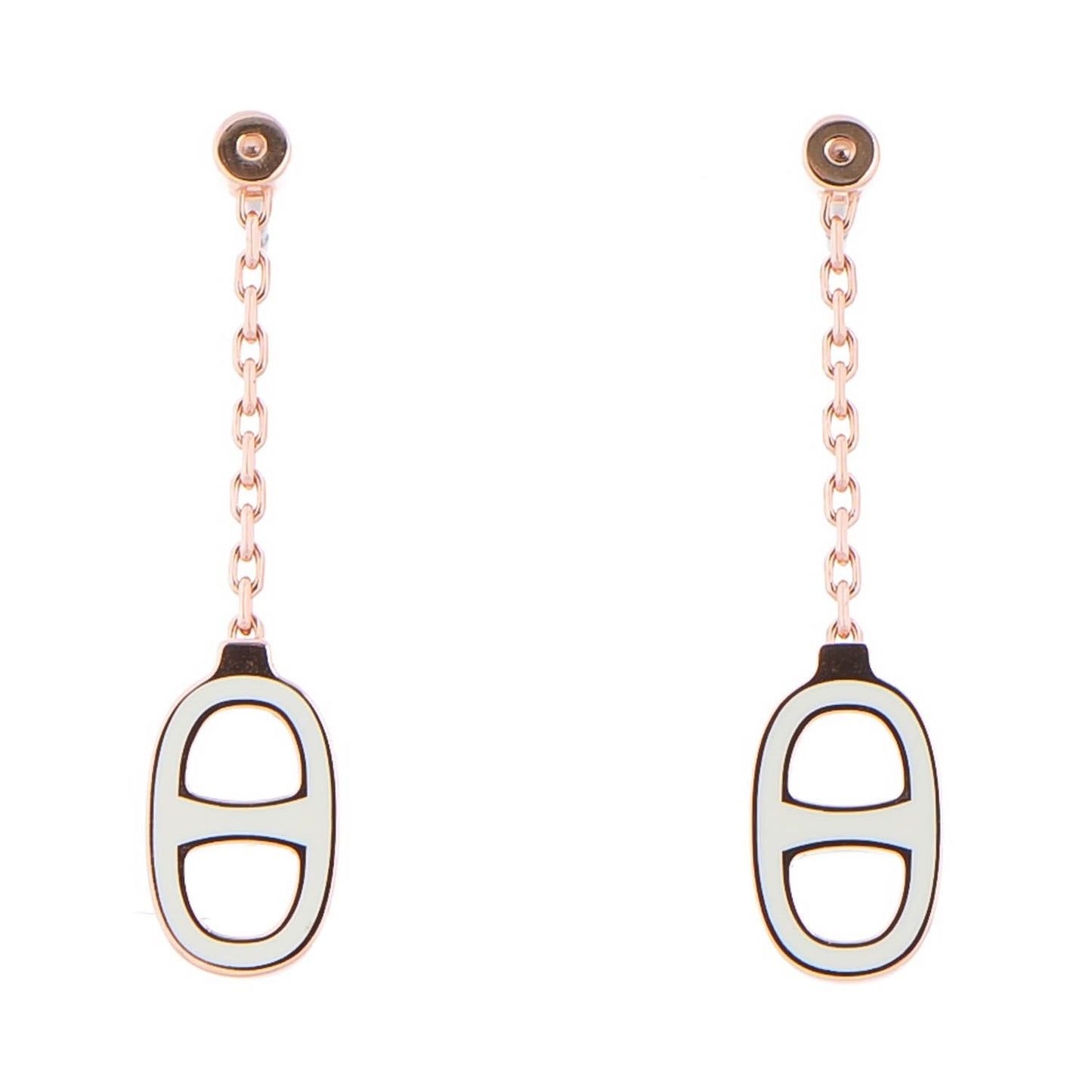 Lacquered Iliade Drop Earrings Ecru