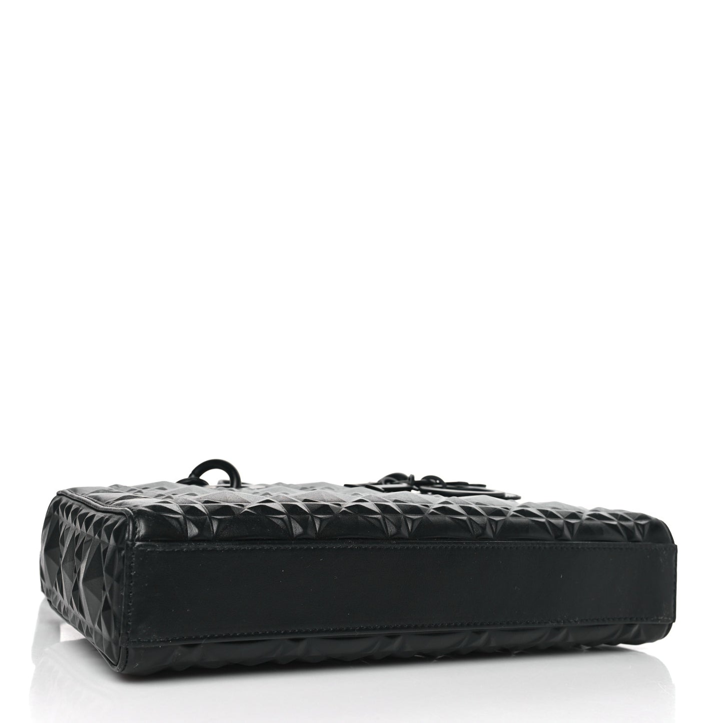 Calfskin Cannage Diamond Medium Lady D-Joy Black
