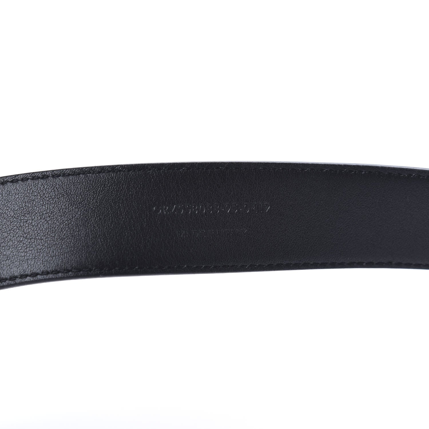 Saint Laurent Smooth Calfskin Monogram Square Buckle Belt 95 38 Black 4 of 5