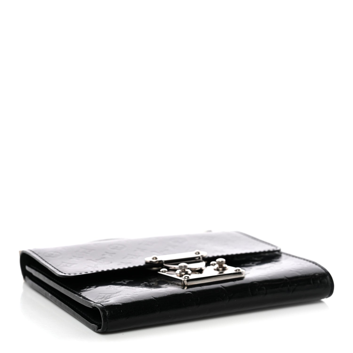 Louis Vuitton Vernis Glace Anouchka PM Wallet Black 5 of 9