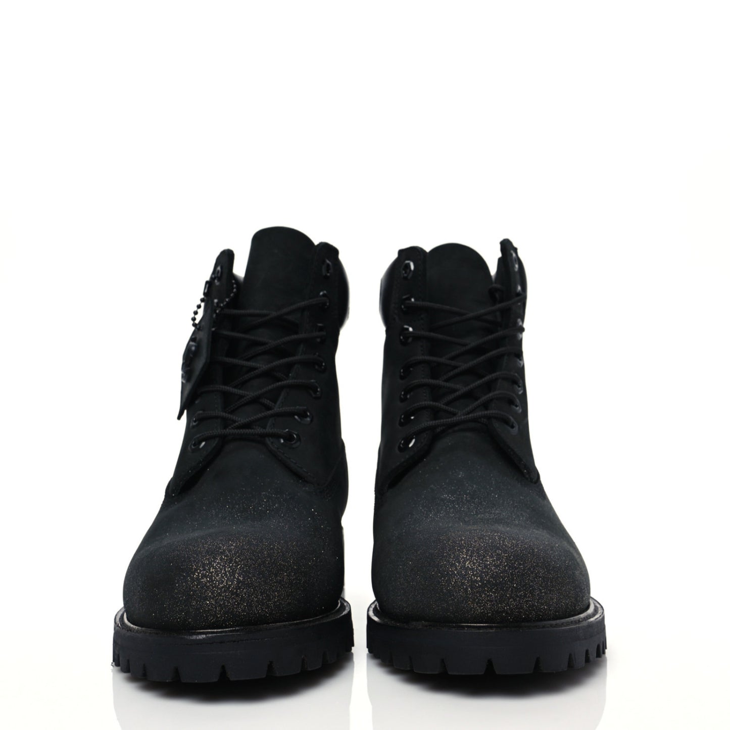 X TIMBERLAND Nubuck Glitter Ankle Boots 7 Black Gunmetal