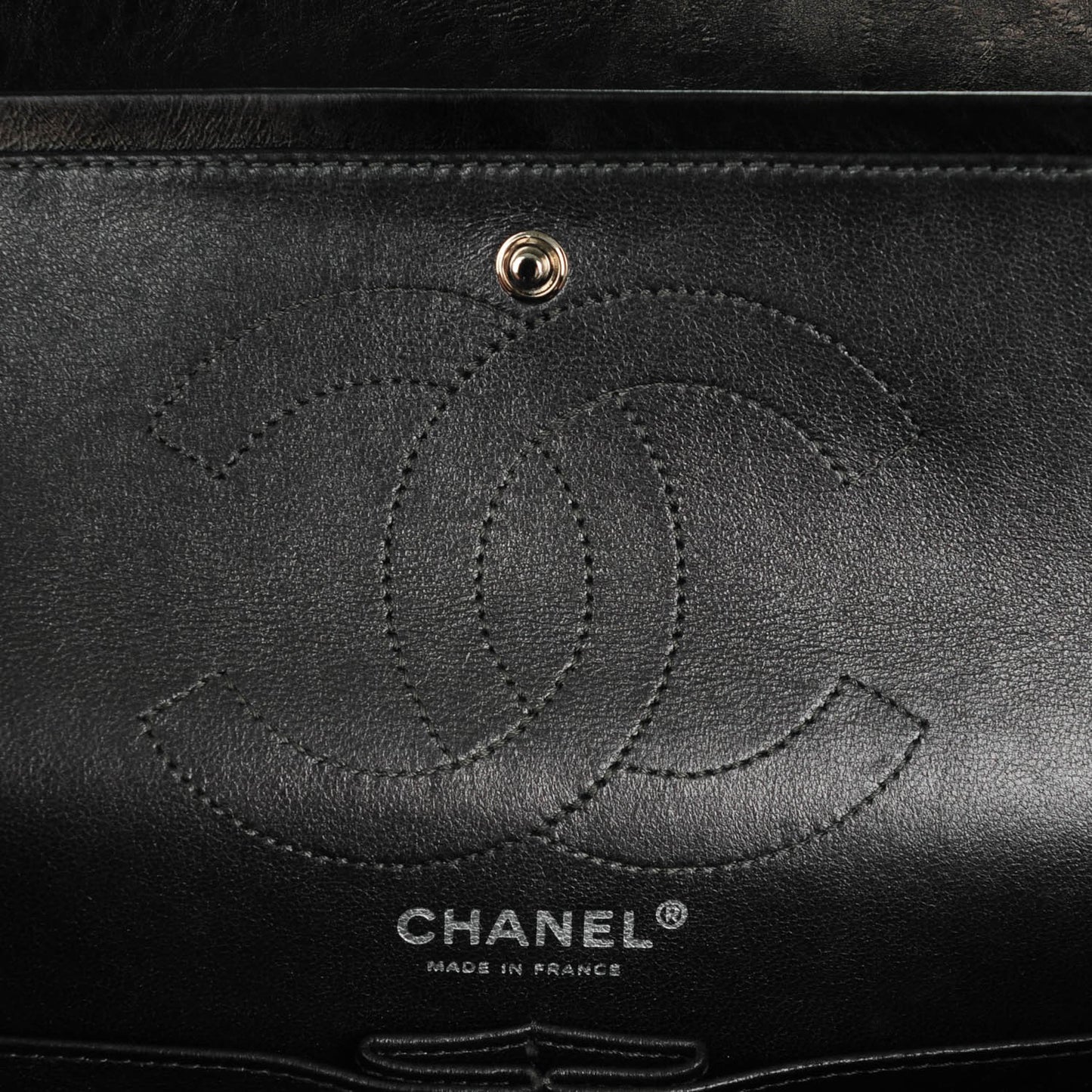 Metallic Calfskin Quilted 2.55 Reissue 226 Flap Black