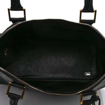 Chanel Calfskin Stitched CC Boston Black 5 of 12