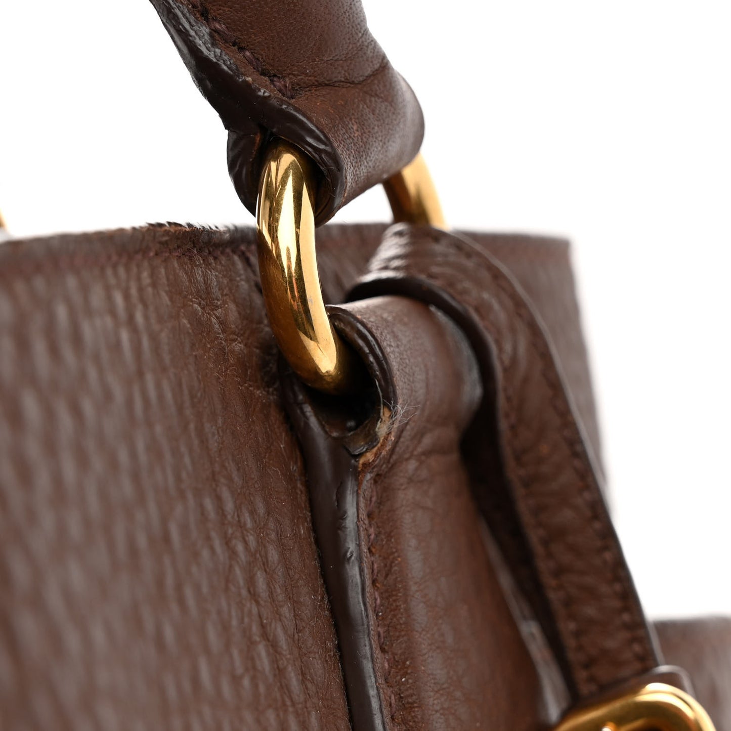 Vitello Daino Side Pocket Tote Palissandro