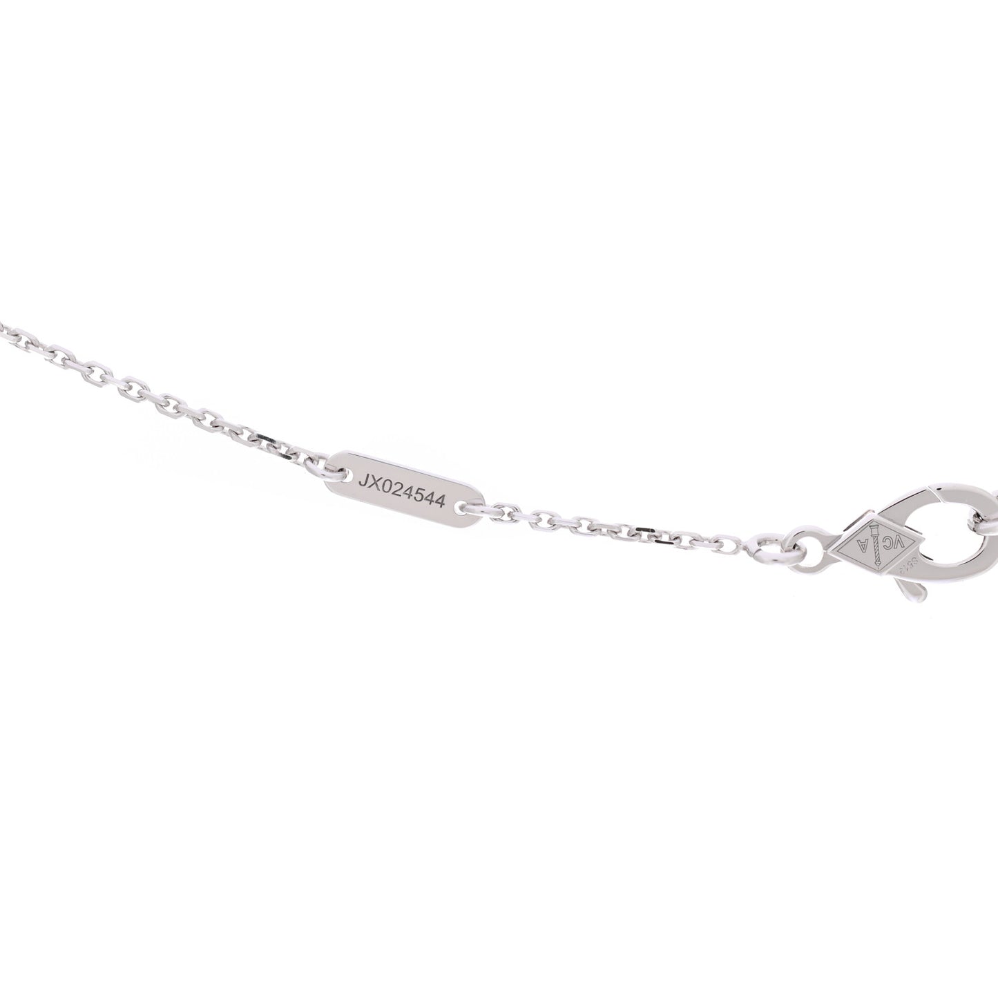 18K White Gold Diamond Socrate One Flower Pendant Necklace