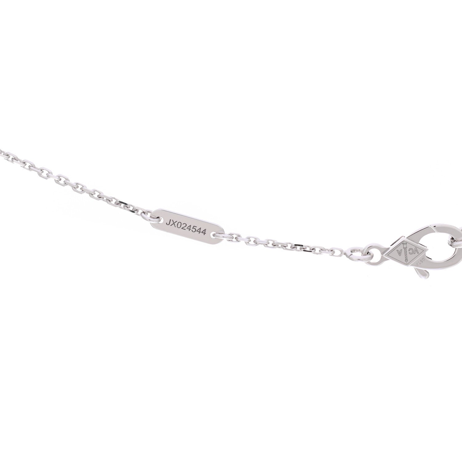 Van Cleef & Arpels 18K White Gold Diamond Socrate One Flower Pendant Necklace 4 of 7
