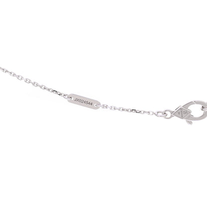 Van Cleef & Arpels 18K White Gold Diamond Socrate One Flower Pendant Necklace 4 of 7