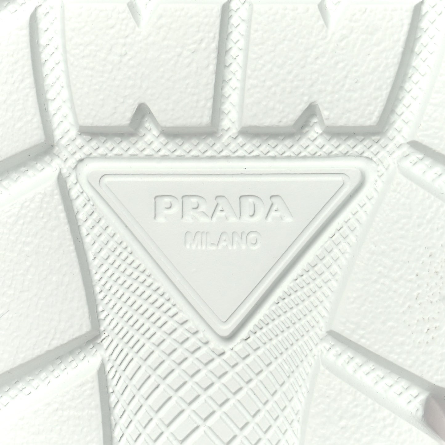 Re-Nylon Gabardine Rubber Triangle Logo Quilted Womens Rush Piuma 50mm Mid Sneakers 36.5 Alabastro