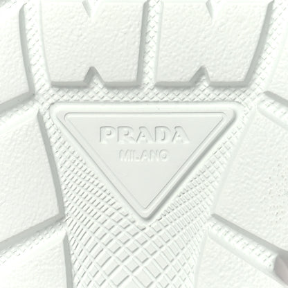 Prada Re-Nylon Gabardine Rubber Triangle Logo Quilted Womens Rush Piuma 50mm Mid Sneakers 36.5 Alabastro 7 of 9