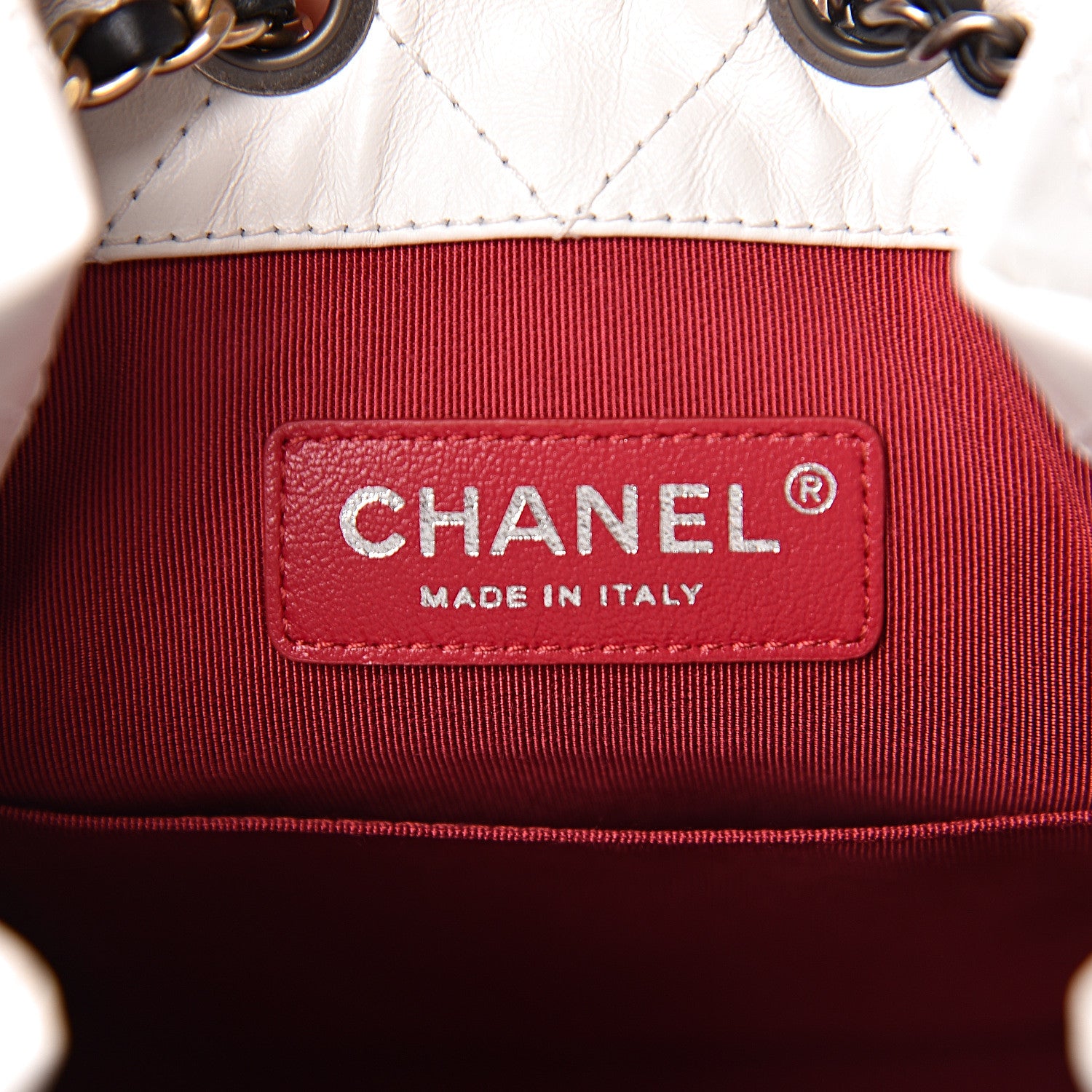 Chanel Aged Calfskin Quilted Small Gabrielle Backpack Black White 6 of 10