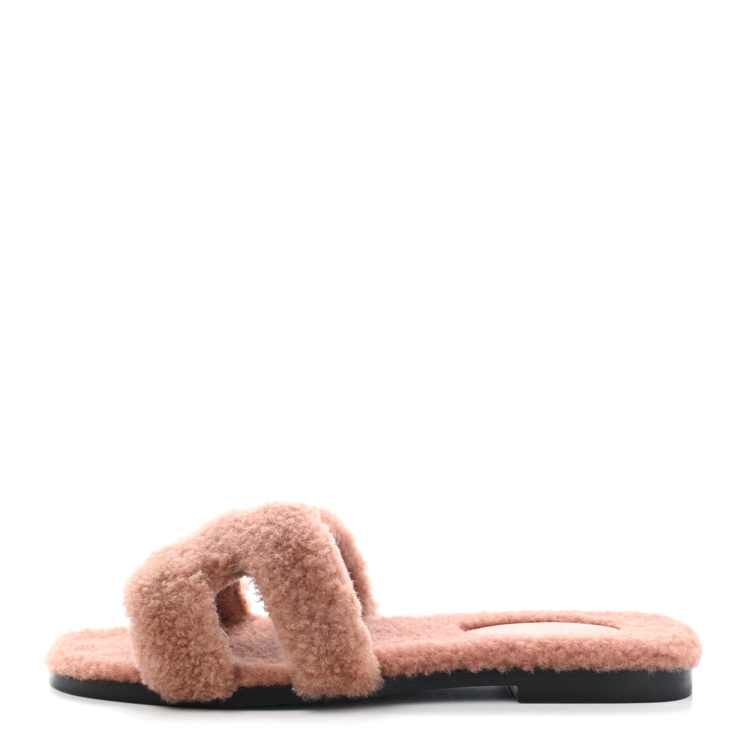 Hermes Woolskin Oran Sandals 37 Rose Aube 1 of 7