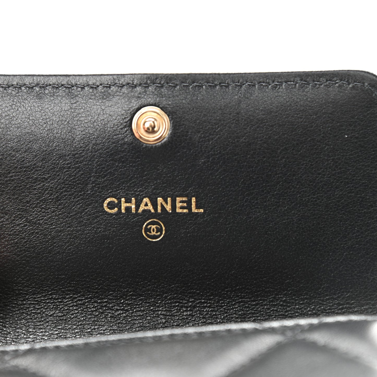 Lambskin Quilted Chanel 19 Flap Coin Purse With Chain Black
