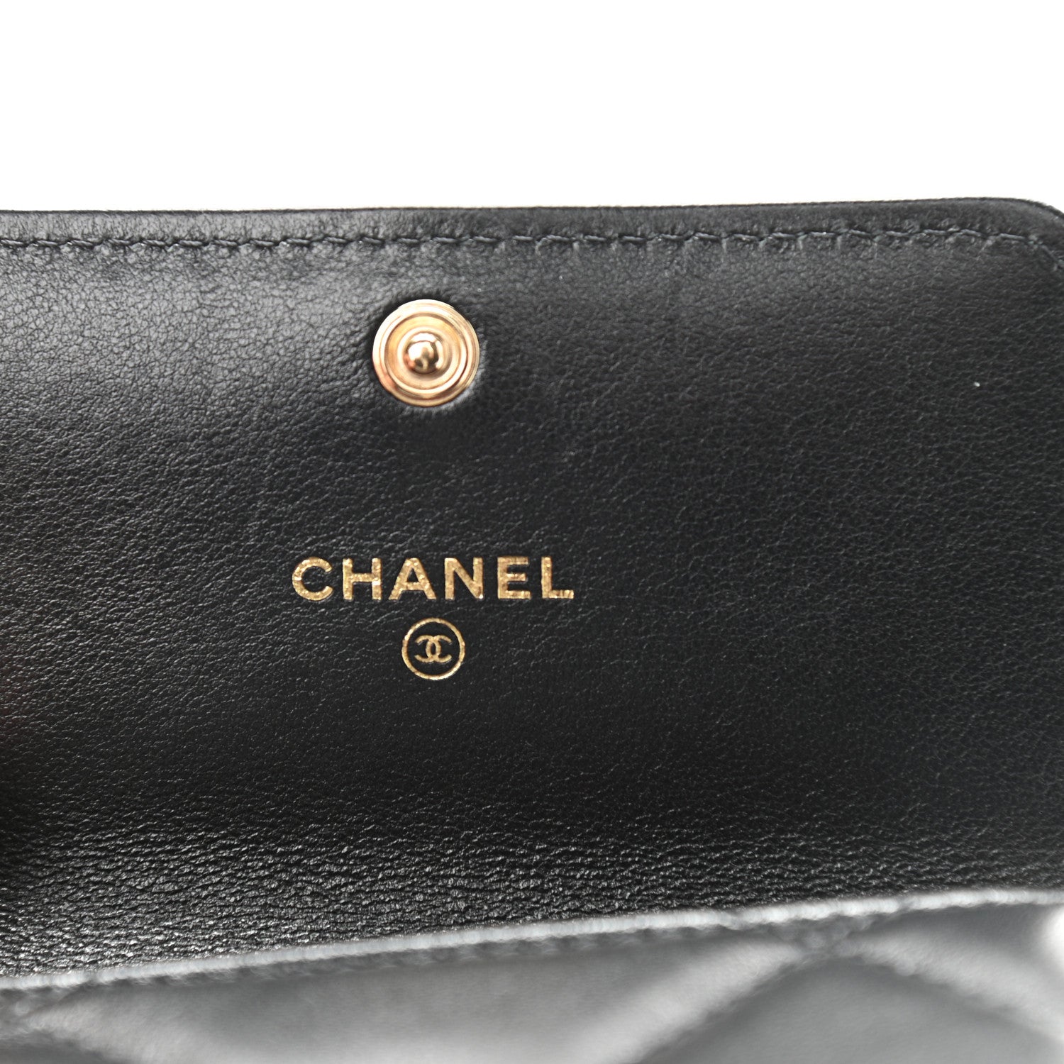 Chanel Lambskin Quilted Chanel 19 Flap Coin Purse With Chain Black 5 of 8