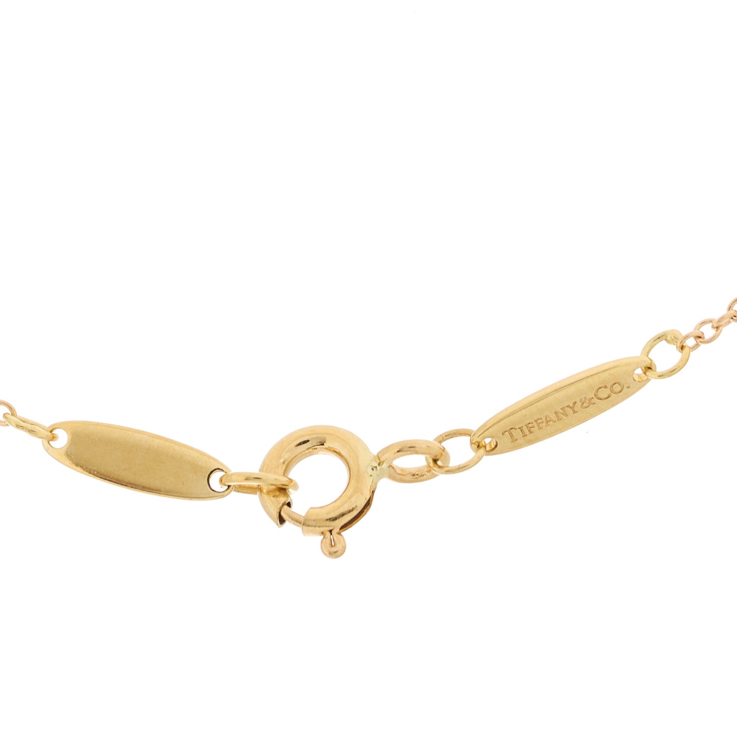 Tiffany 18K Yellow Gold Diamond .14ct Elsa Peretti Diamonds by the Yard Pendant Necklace 5 of 5