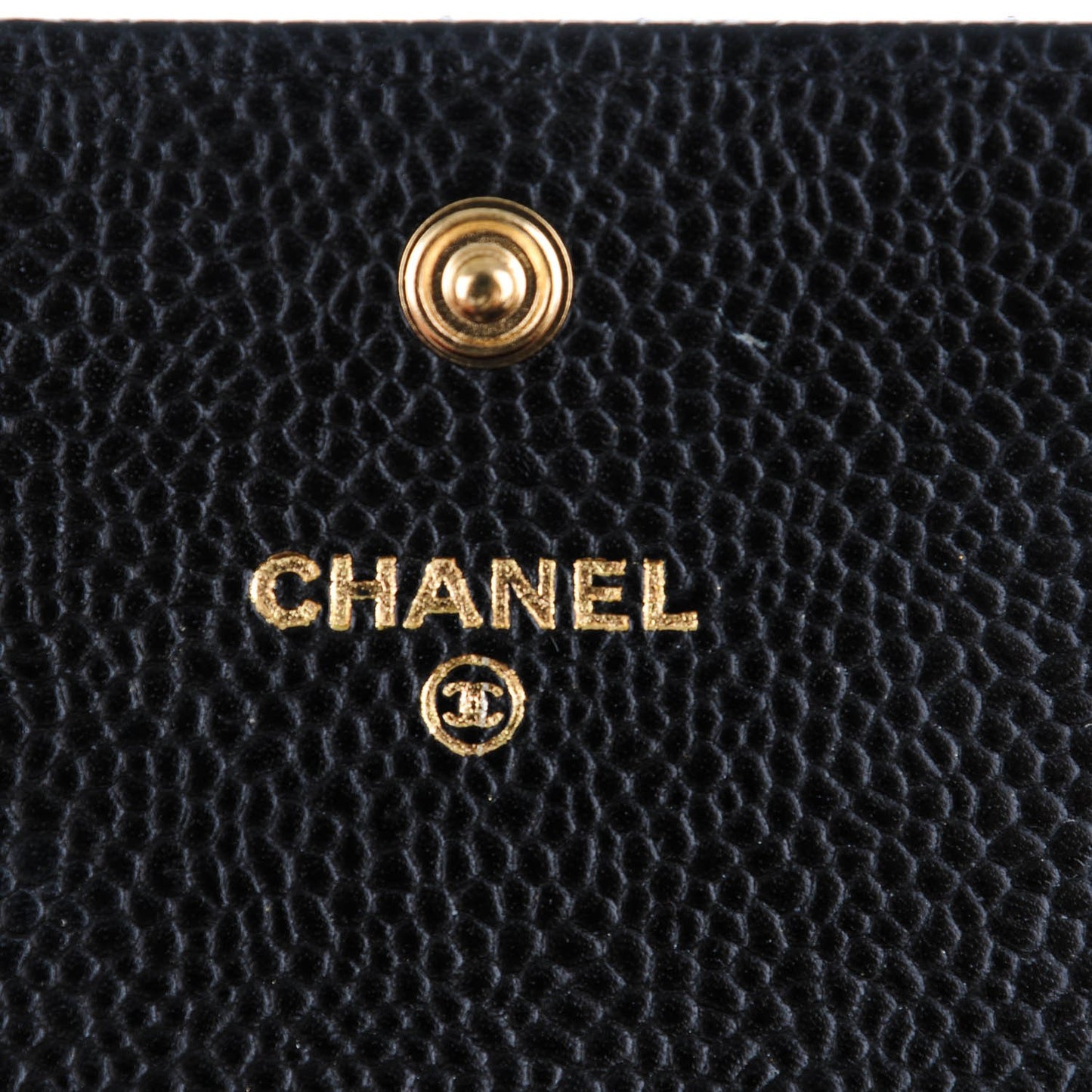 Caviar Quilted Card Holder Black