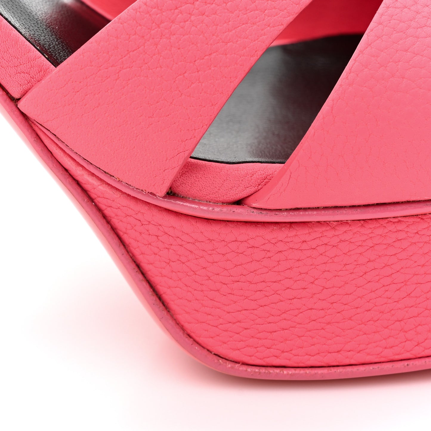Grained Calfskin Tribute 75 Platform Sandals 38 Rose Clair