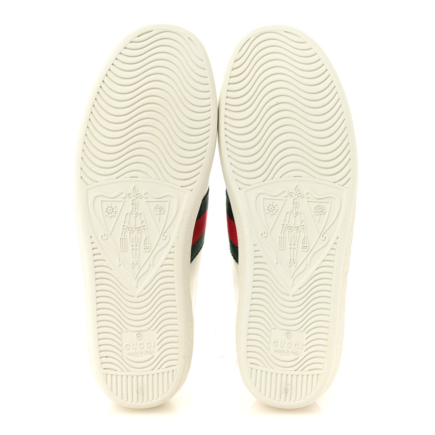 Calfskin Ayers Bee Embroidered Womens Ace Sneakers 38 White Green