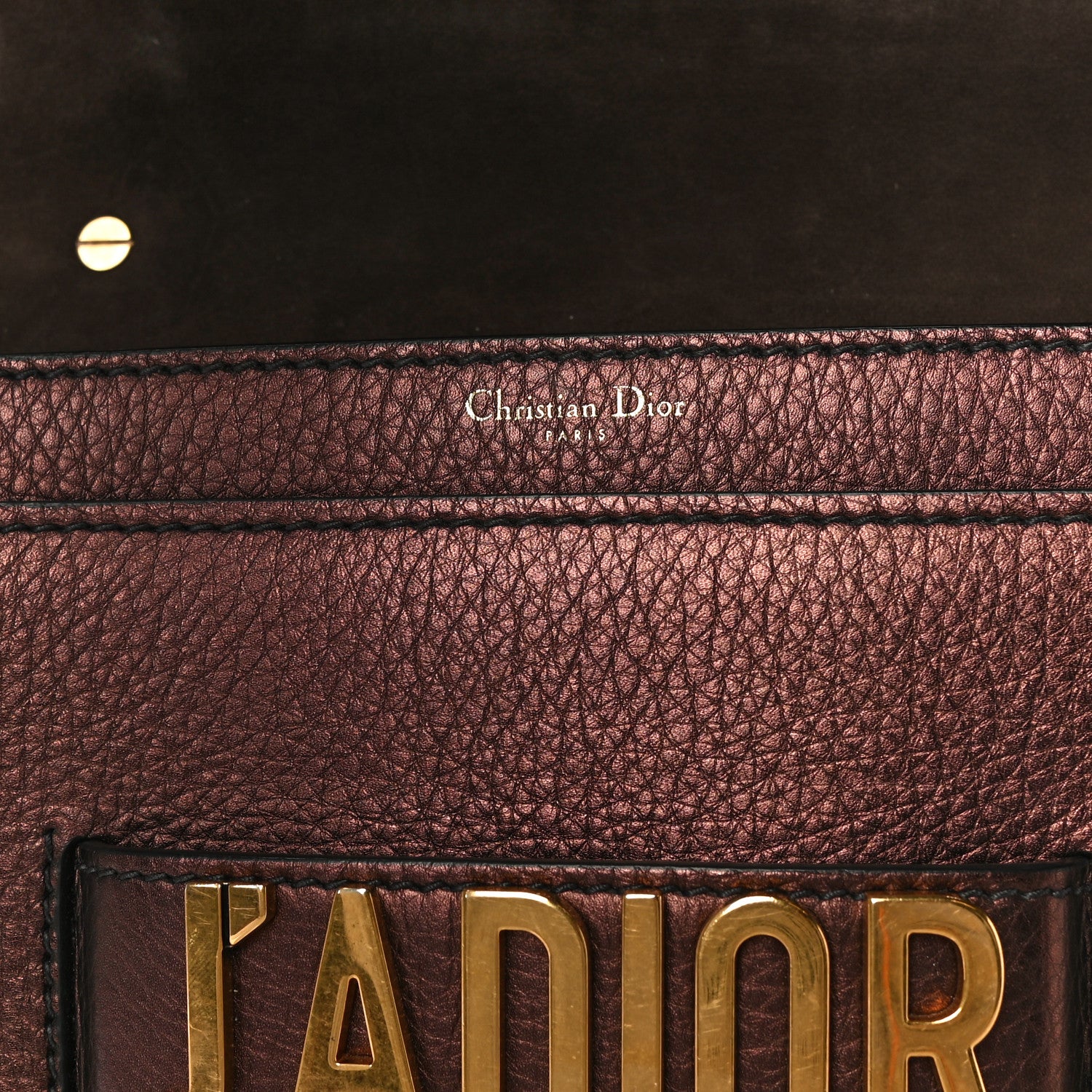 Christian Dior Metallic Calfskin J'Adior Chain Flap Bag Noisette 7 of 12