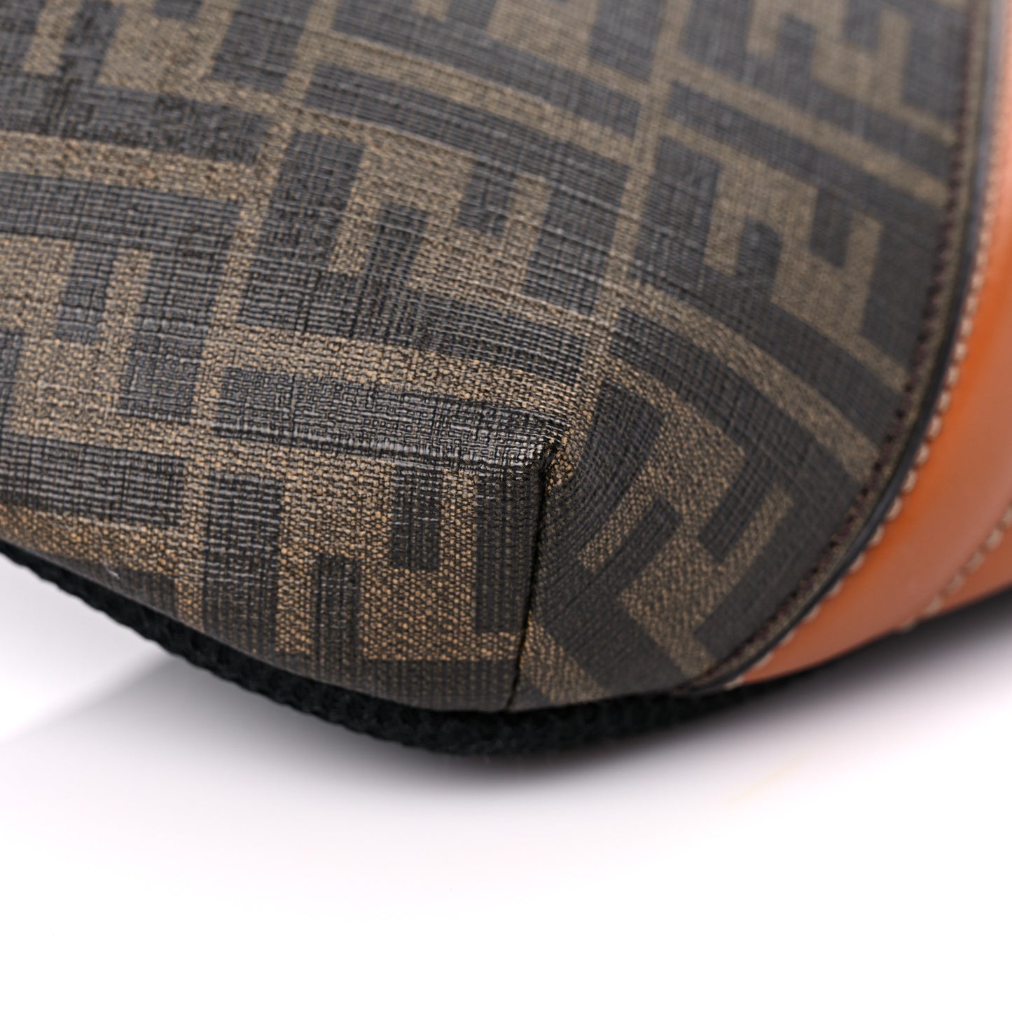 Glazed Fabric Vitello King FF 1974 Diagonal Belt Bag Tobacco Moro Cuoio