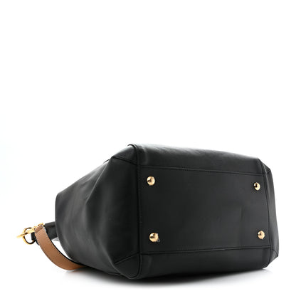 Fendi Vitello Grace King Karligraphy Chain Bucket Bag  Black Bisquit 4 of 15