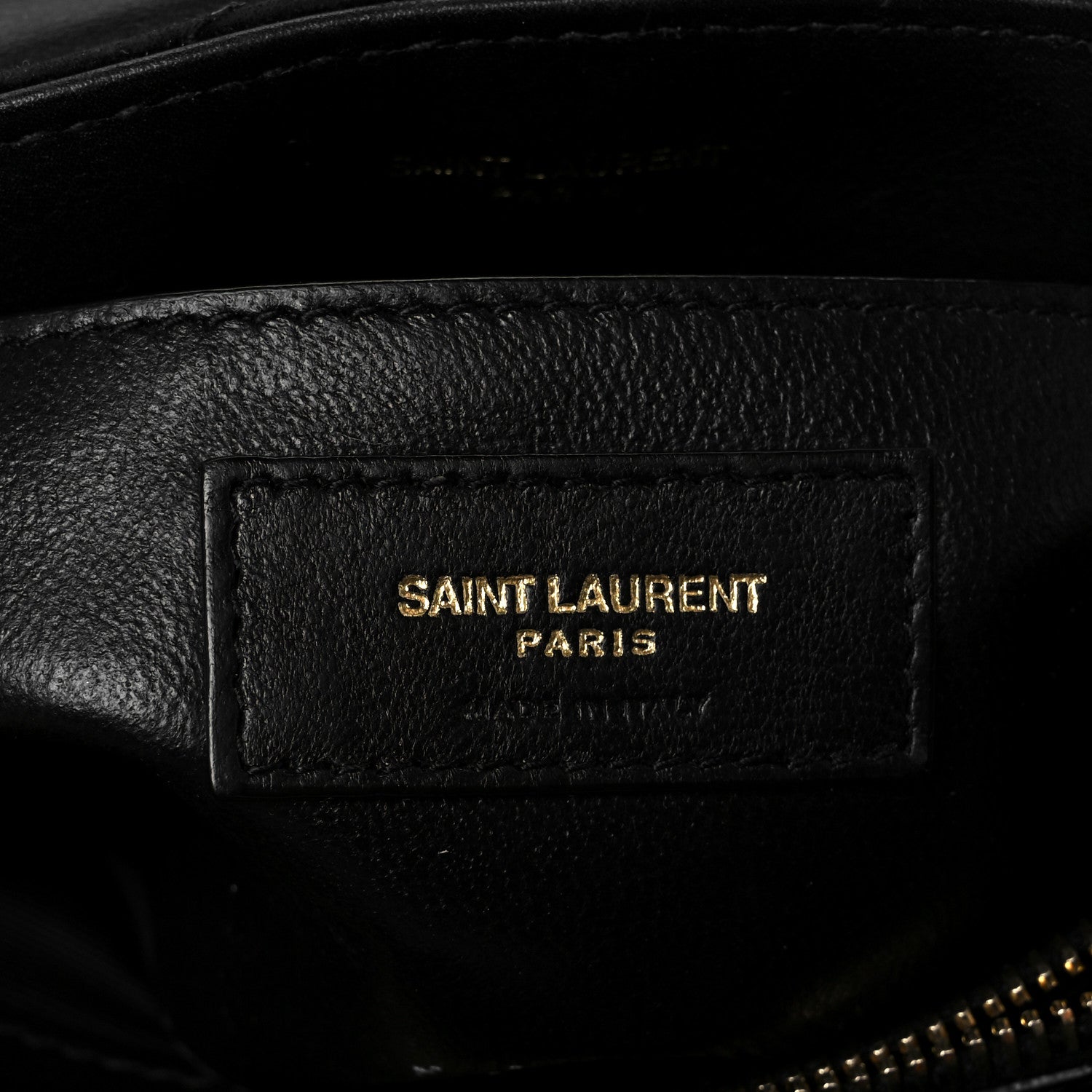 Saint Laurent Suede Calfskin Y Quilted Monogram Small Loulou Chain Satchel Black 7 of 14