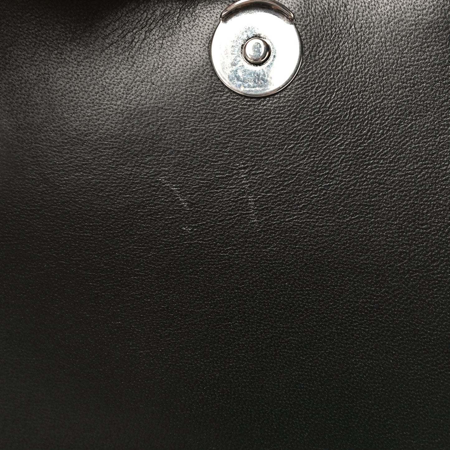 Grained Calfskin Medium Hourglass Top Handle Bag Black