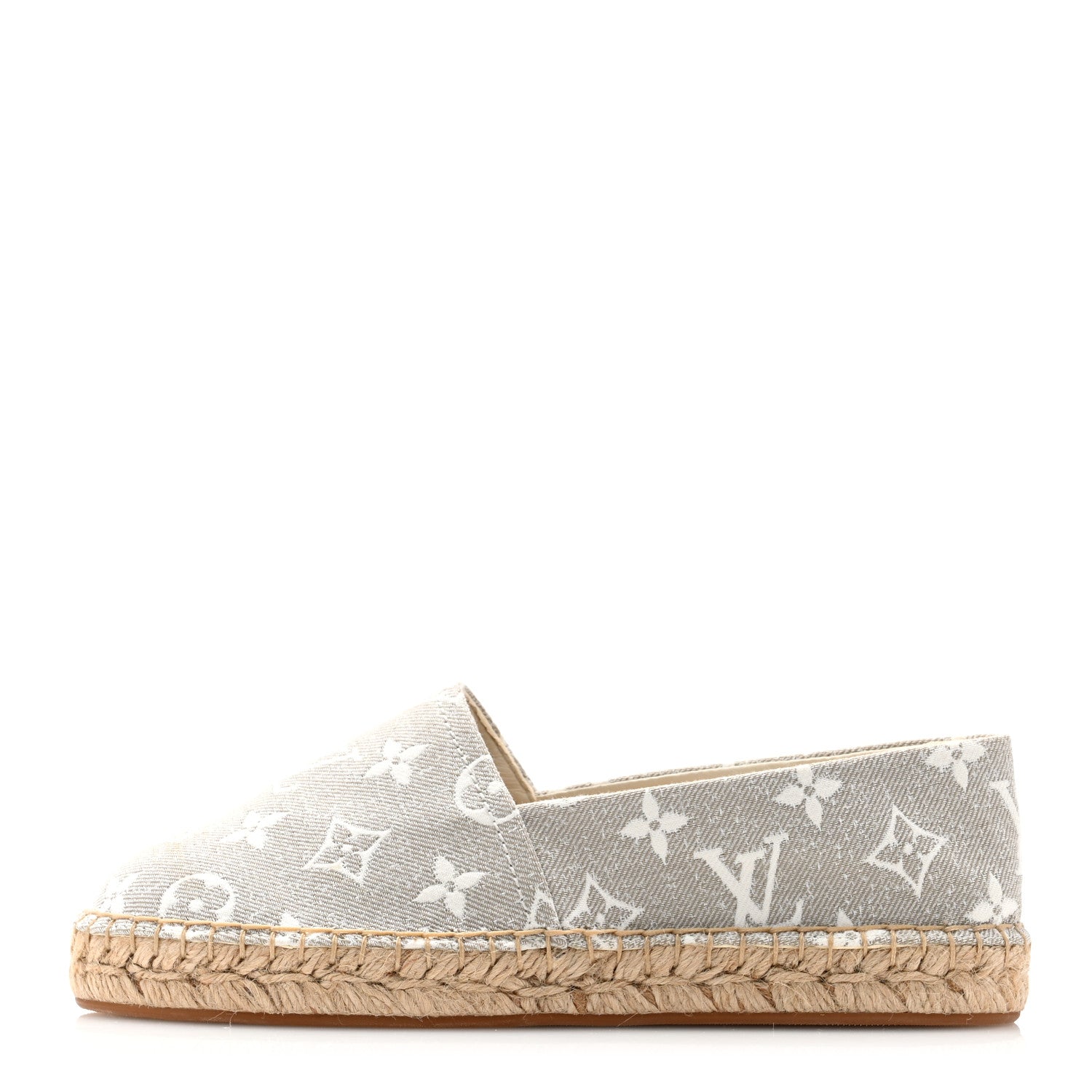 Louis Vuitton Monogram Denim Starboard Espadrille Flats 36 Grey 1 of 9