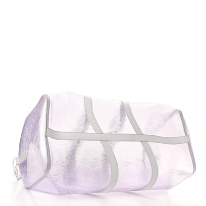 Louis Vuitton PVC Epi Embossed Wavy Keepall Bandouliere 50 White 3 of 13