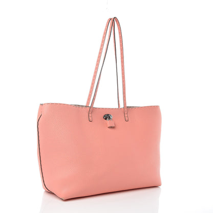 Fendi Cuoio Romano Selleria Bi-Color Large Carla Shopping Tote Pesca Rosa Plaster 3 of 10